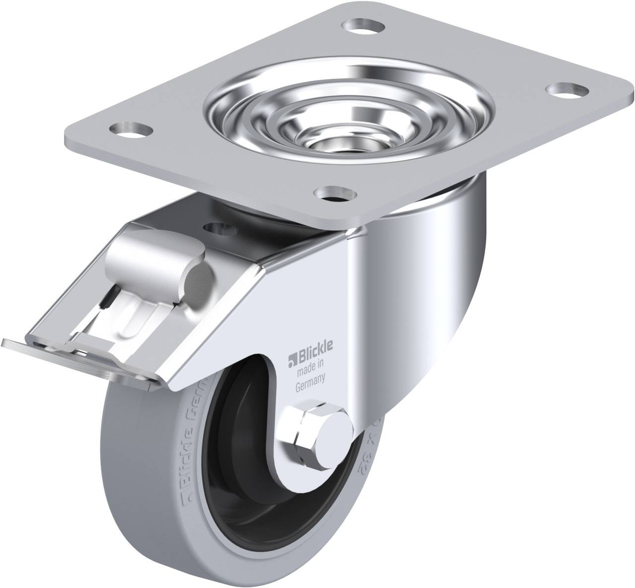 Blickle 432922 LK-POEV 100KA-3-FI-SG Kółko skrętne z hamulcem Średnica koła: 100 mm Maksymalne obciążenie: 200 kg 1 szt. - obrazek 1