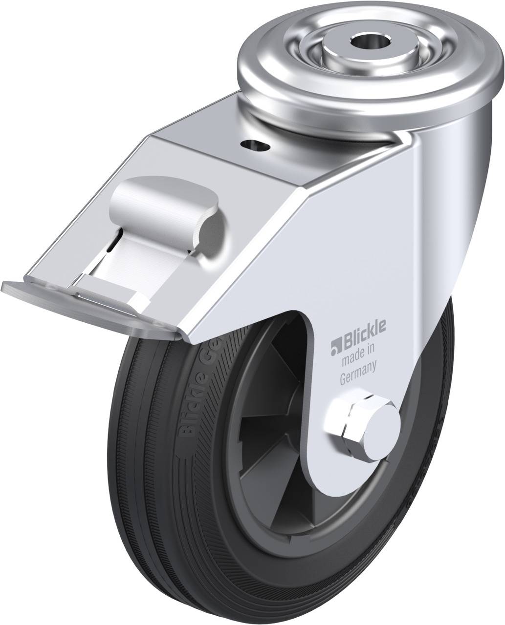 Blickle 577957 LER-VPP 150G-FI Kółko skrętne z hamulcem Średnica koła: 150 mm Maksymalne obciążenie: 135 kg 1 szt. - obrazek 1