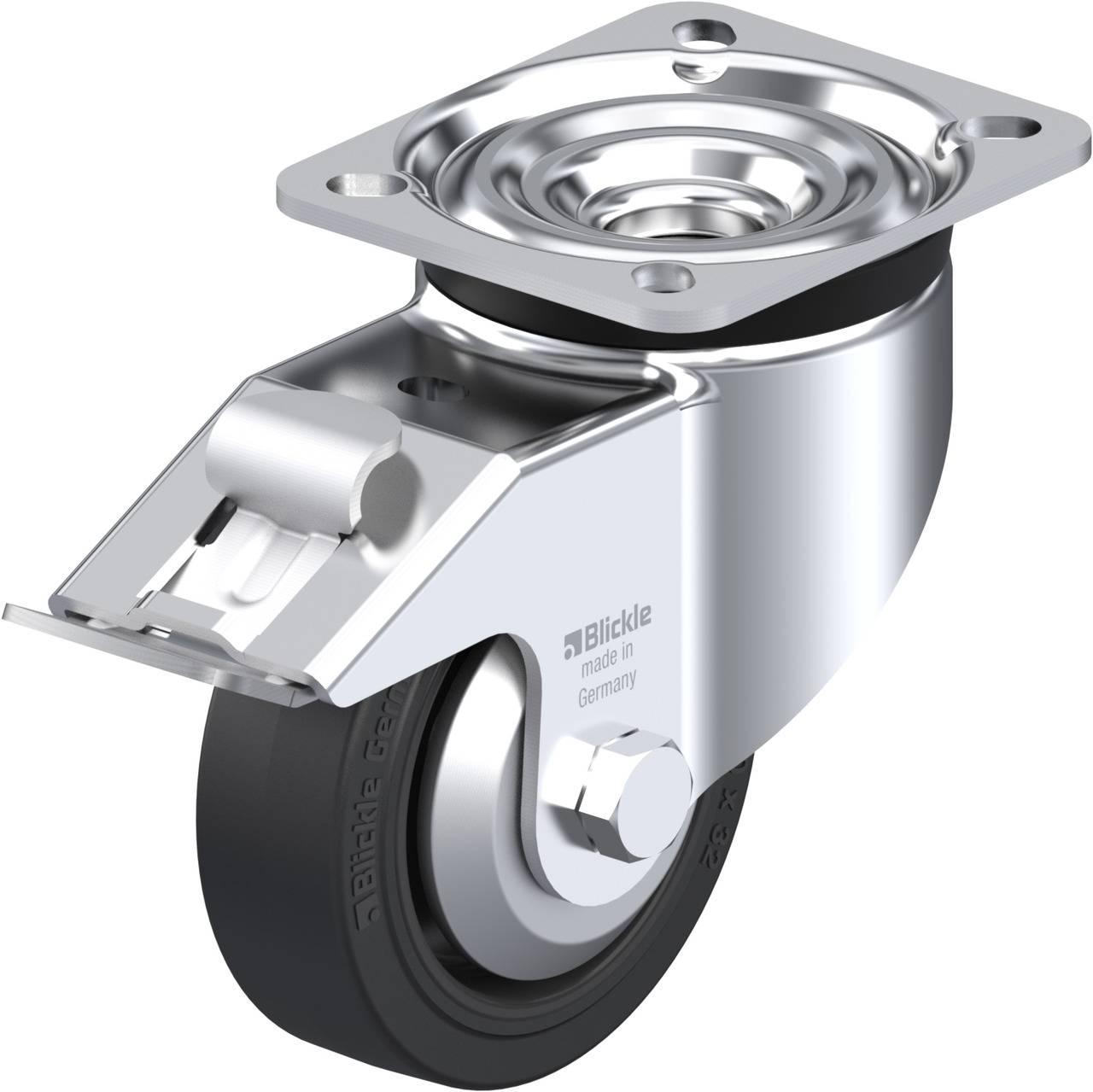 Blickle 750327 LK-POEV 100R-1-FI-FA Kółko skrętne z hamulcem Średnica koła: 100 mm Maksymalne obciążenie: 200 kg 1 szt. - obrazek 1