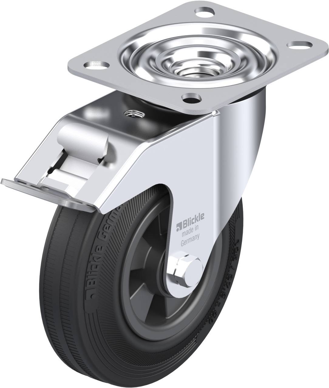 Blickle 289223 LE-VPP 125R-FI Kółko skrętne z hamulcem Średnica koła: 125 mm Maksymalne obciążenie: 100 kg 1 szt. - obrazek 1