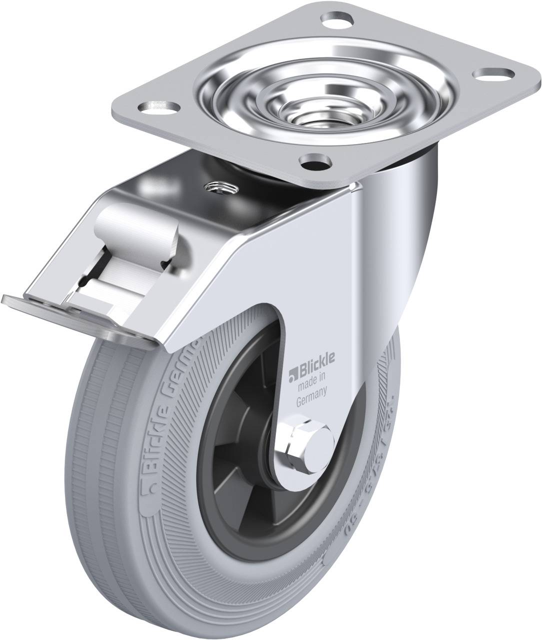 Blickle 309617 LE-VPP 125R-FI-SG Kółko skrętne z hamulcem Średnica koła: 125 mm Maksymalne obciążenie: 100 kg 1 szt. - obrazek 1