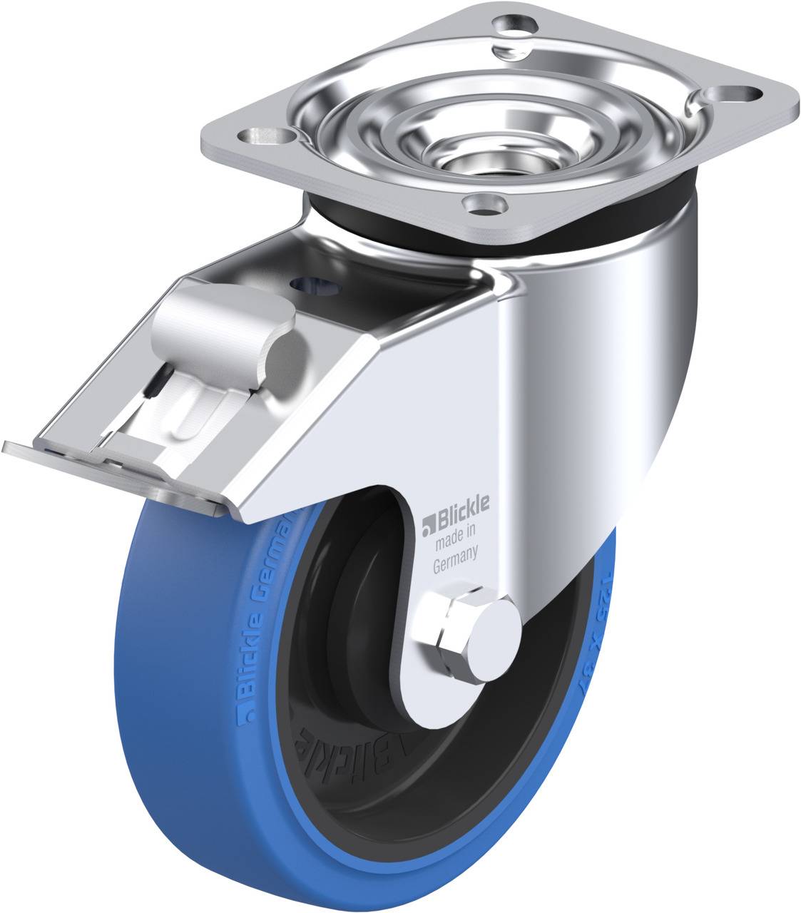 Blickle 739372 LK-POEV 125KA-1-FI-SB Kółko skrętne z hamulcem Średnica koła: 125 mm Maksymalne obciążenie: 250 kg 1 szt. - obrazek 1