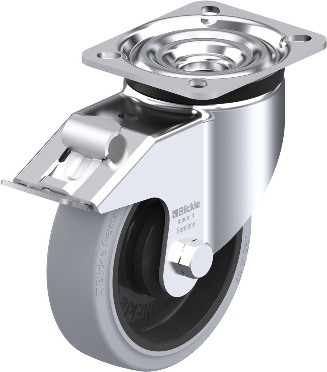 Blickle 646653 LK-POEV 125KA-1-FI-SG Kółko skrętne z hamulcem Średnica koła: 125 mm Maksymalne obciążenie: 250 kg 1 szt. - obrazek 1