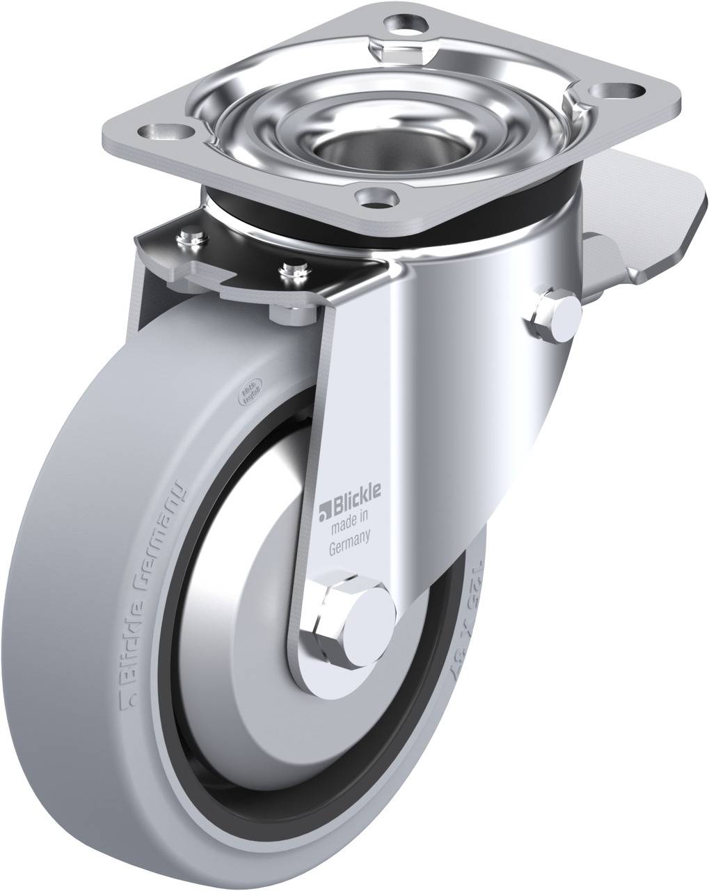 Blickle 530014 LK-POEV 125KA-1-ST-SG-FA Kółko skrętne z hamulcem Średnica koła: 125 mm Maksymalne obciążenie: 250 kg 1 s - obrazek 1