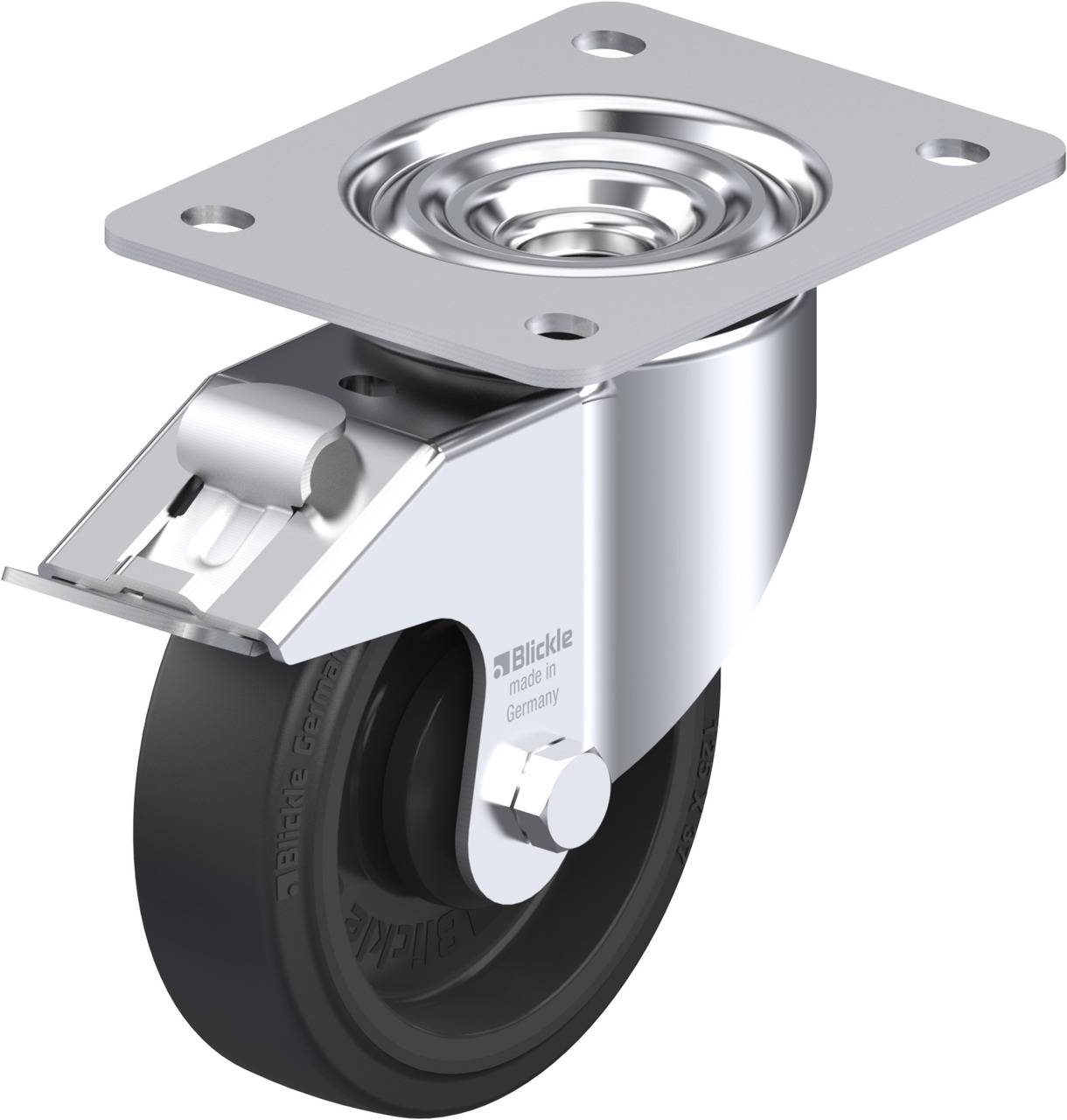 Blickle 622274 LK-POEV 125KA-3-FI Kółko skrętne z hamulcem Średnica koła: 125 mm Maksymalne obciążenie: 250 kg 1 szt. - obrazek 1