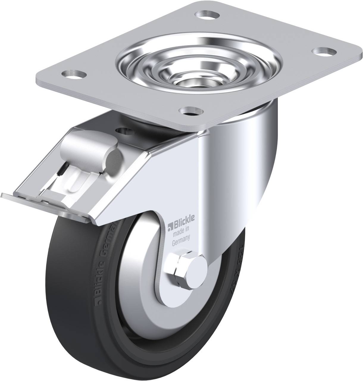Blickle 680561 LK-POEV 125KA-3-FI-FA Kółko skrętne z hamulcem Średnica koła: 125 mm Maksymalne obciążenie: 250 kg 1 szt. - obrazek 1