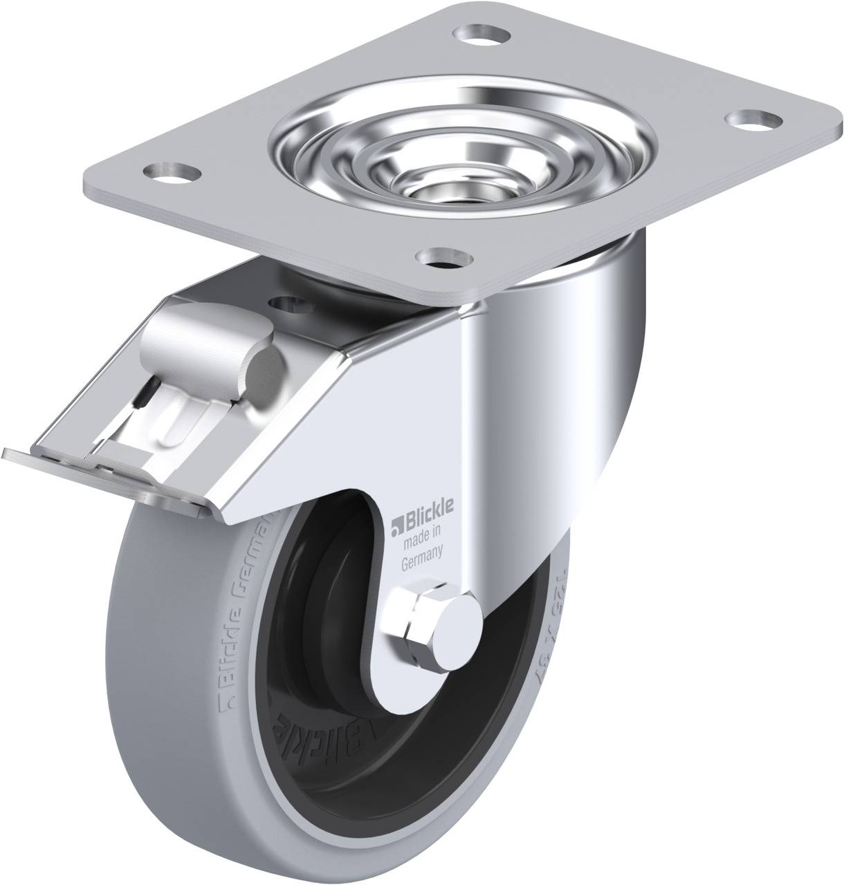 Blickle 553578 LK-POEV 125KA-3-FI-SG Kółko skrętne z hamulcem Średnica koła: 125 mm Maksymalne obciążenie: 250 kg 1 szt. - obrazek 1
