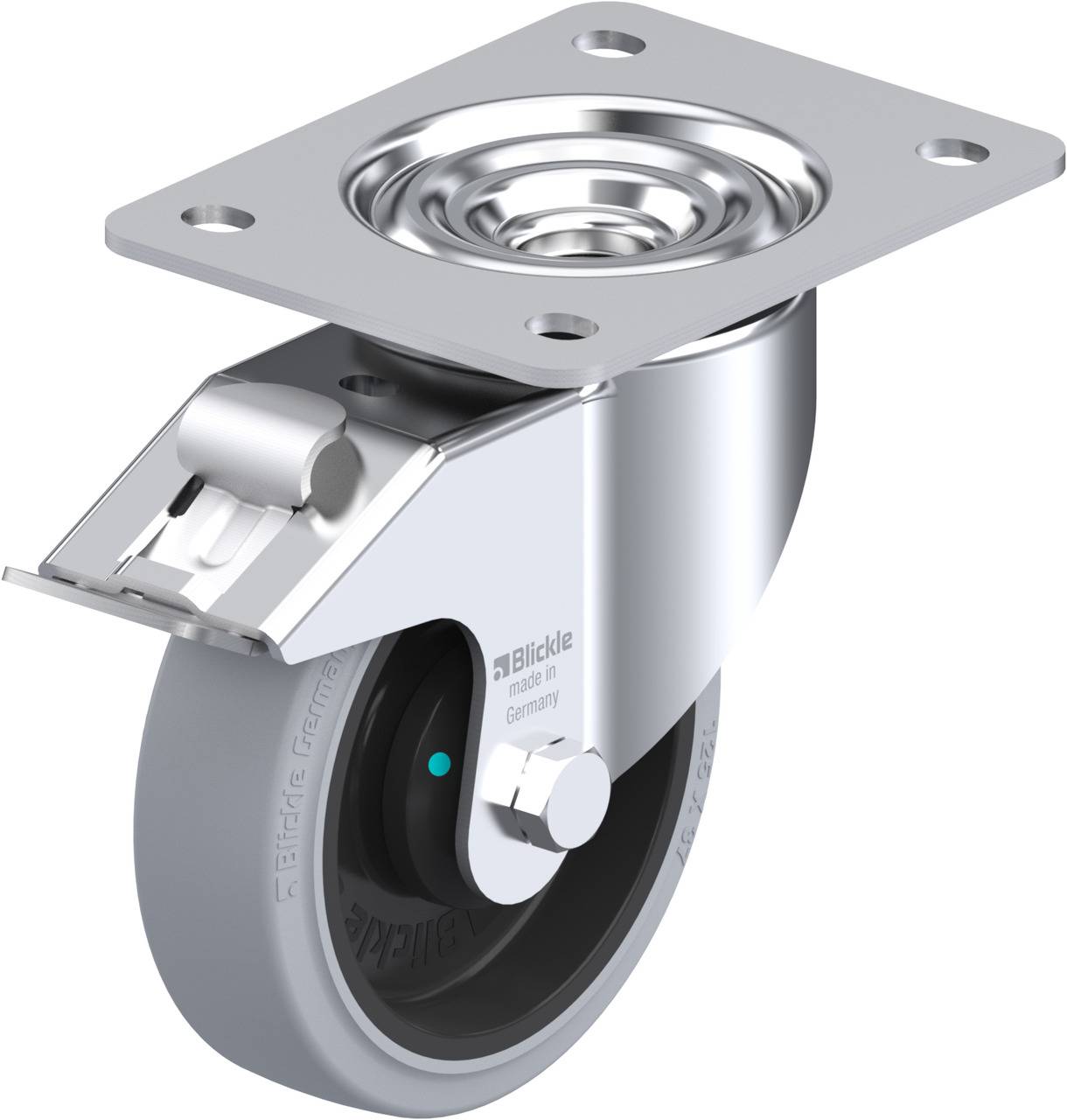 Blickle 851157 LK-POEV 125KAD-3-FI-SG Kółko skrętne z hamulcem Średnica koła: 125 mm Maksymalne obciążenie: 250 kg 1 szt - obrazek 1