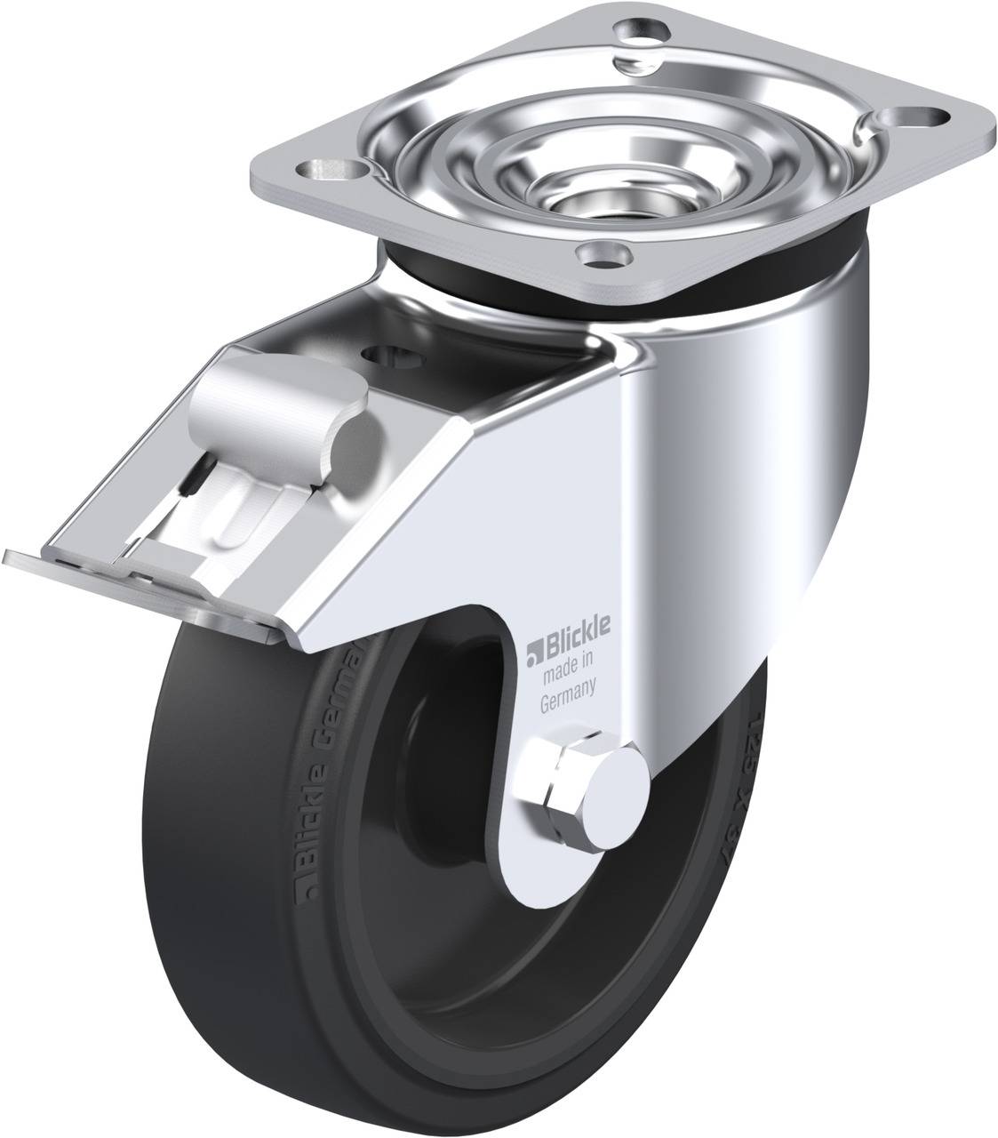 Blickle 606384 LK-POEV 125R-1-FI Kółko skrętne z hamulcem Średnica koła: 125 mm Maksymalne obciążenie: 250 kg 1 szt. - obrazek 1