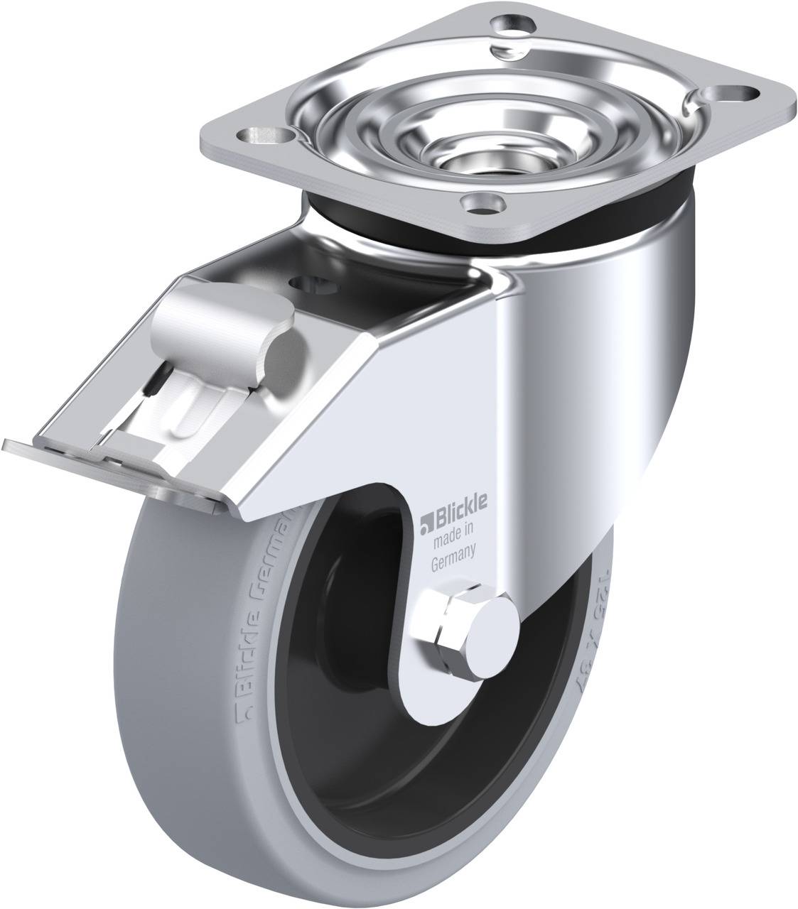 Blickle 595405 LK-POEV 125R-1-FI-SG Kółko skrętne z hamulcem Średnica koła: 125 mm Maksymalne obciążenie: 250 kg 1 szt. - obrazek 1