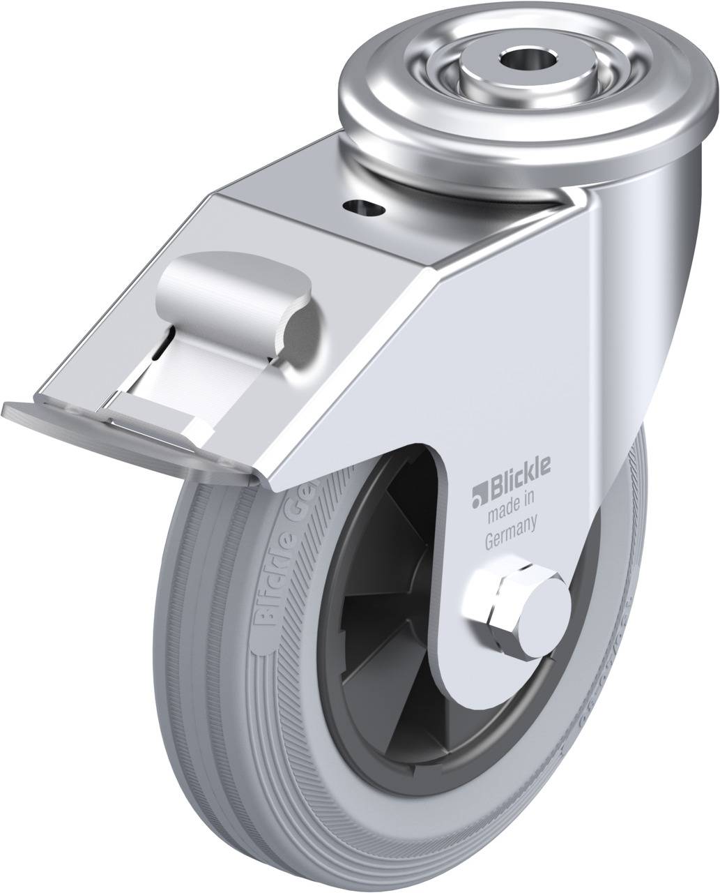 Blickle 654491 LER-VPP 150G-FI-SG Kółko skrętne z hamulcem Średnica koła: 150 mm Maksymalne obciążenie: 135 kg 1 szt. - obrazek 1