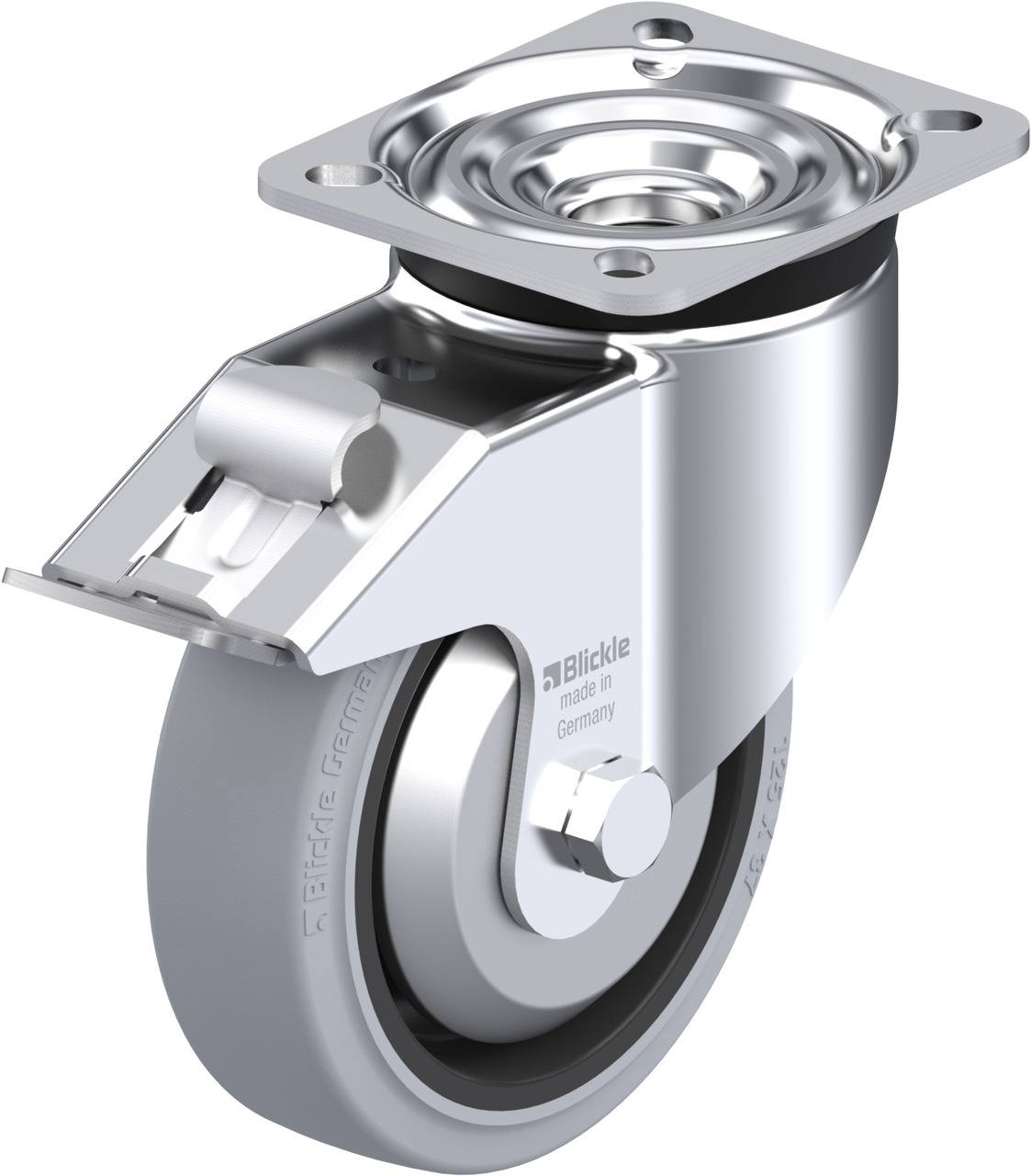 Blickle 614974 LK-POEV 125R-1-FI-SG-FA Kółko skrętne z hamulcem Średnica koła: 125 mm Maksymalne obciążenie: 250 kg 1 sz - obrazek 1