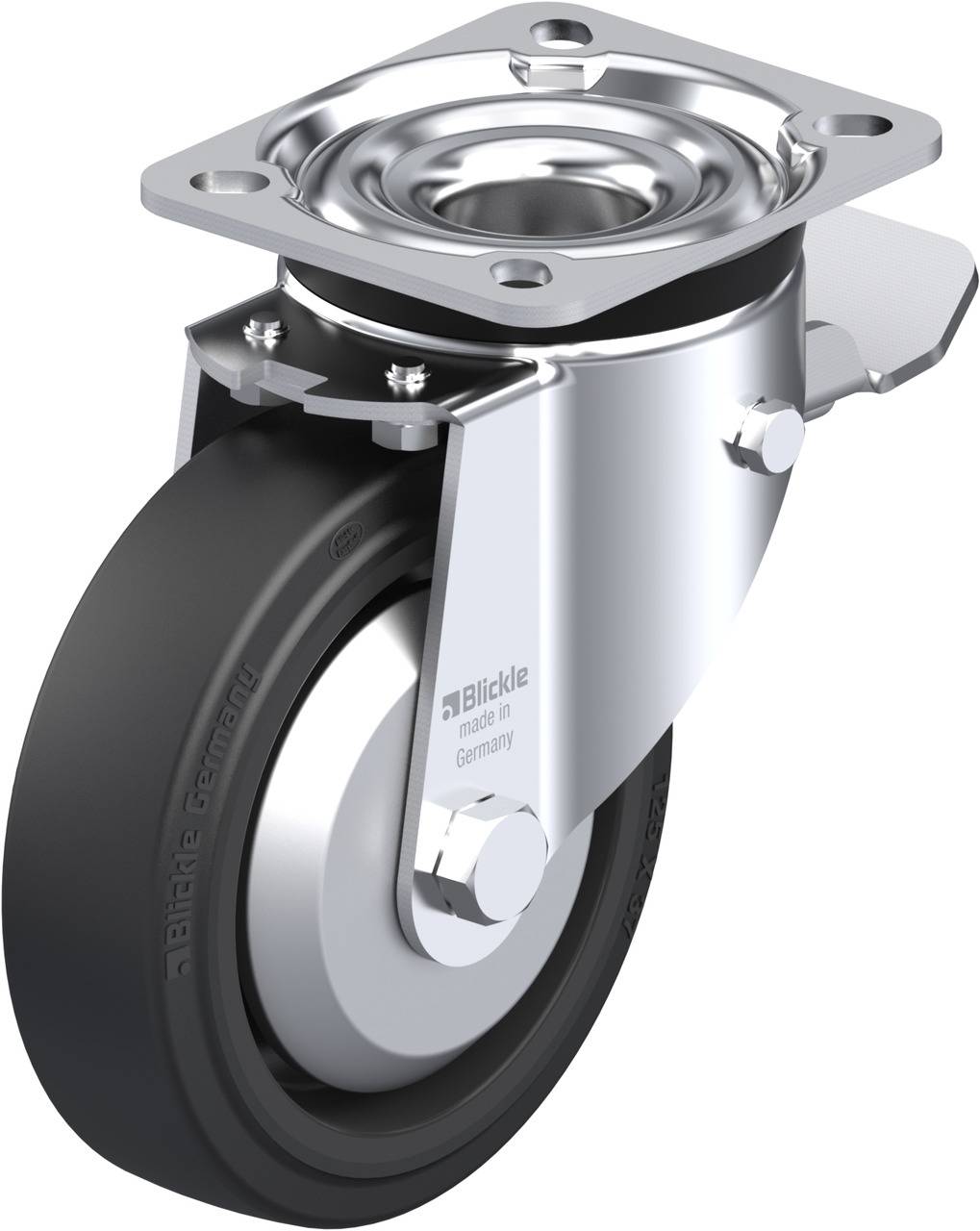 Blickle 540609 LK-POEV 125R-1-ST-FA Kółko skrętne z hamulcem Średnica koła: 125 mm Maksymalne obciążenie: 250 kg 1 szt. - obrazek 1