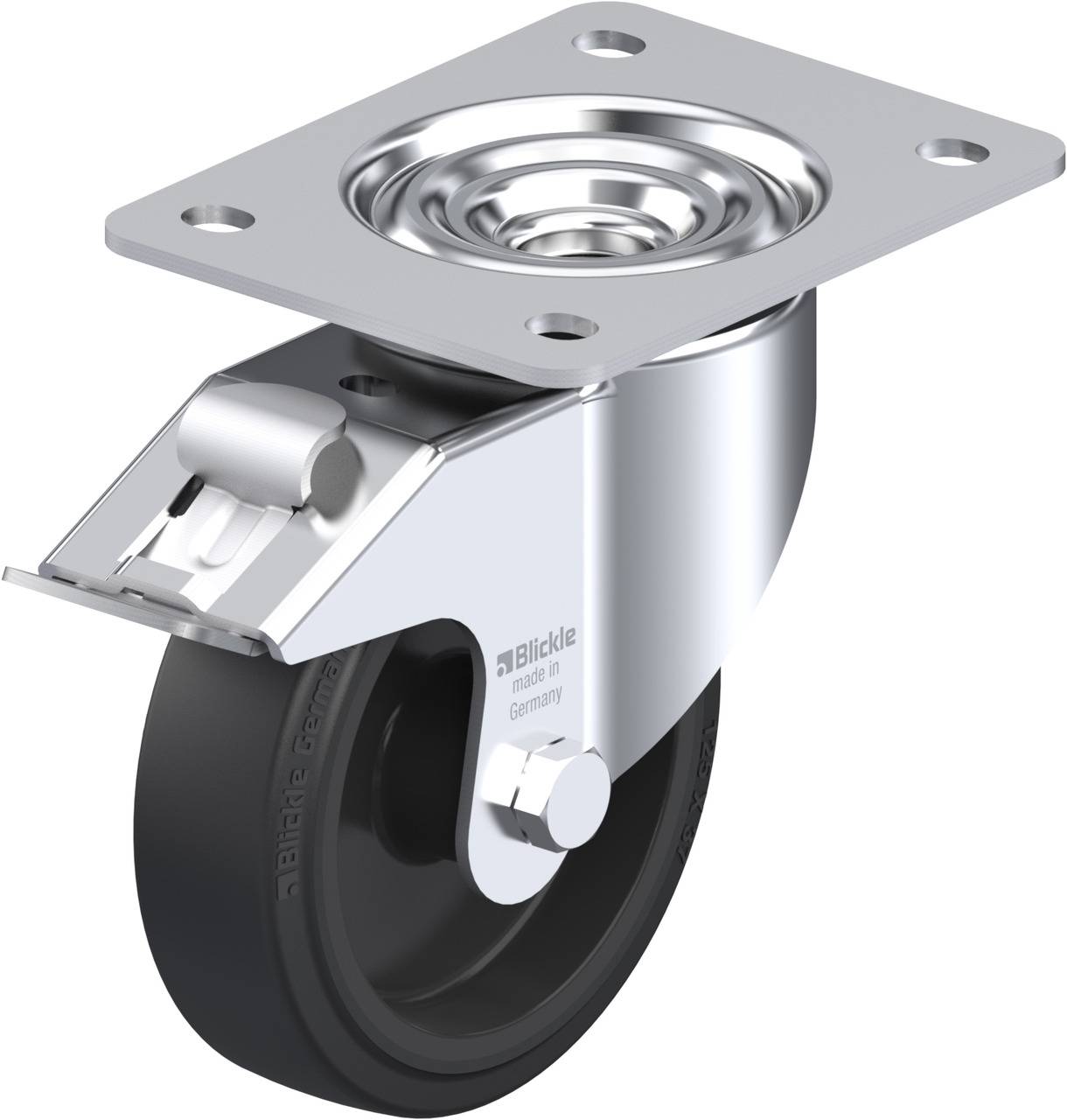 Blickle 584995 LK-POEV 125R-3-FI Kółko skrętne z hamulcem Średnica koła: 125 mm Maksymalne obciążenie: 250 kg 1 szt. - obrazek 1