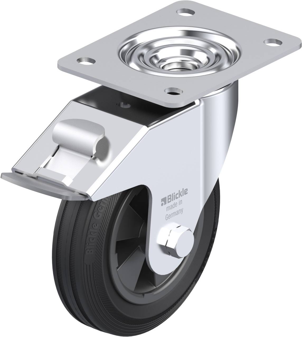 Blickle 577874 LE-VPP 150G-FI Kółko skrętne z hamulcem Średnica koła: 150 mm Maksymalne obciążenie: 135 kg 1 szt. - obrazek 1