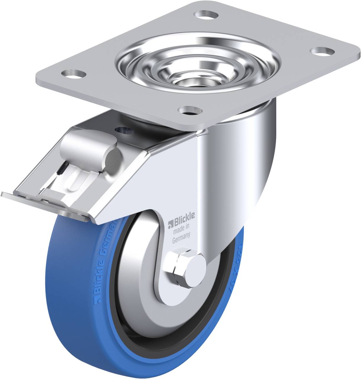 Blickle 639401 LK-POEV 125R-3-FI-SB-FA Kółko skrętne z hamulcem Średnica koła: 125 mm Maksymalne obciążenie: 250 kg 1 sz - obrazek 1