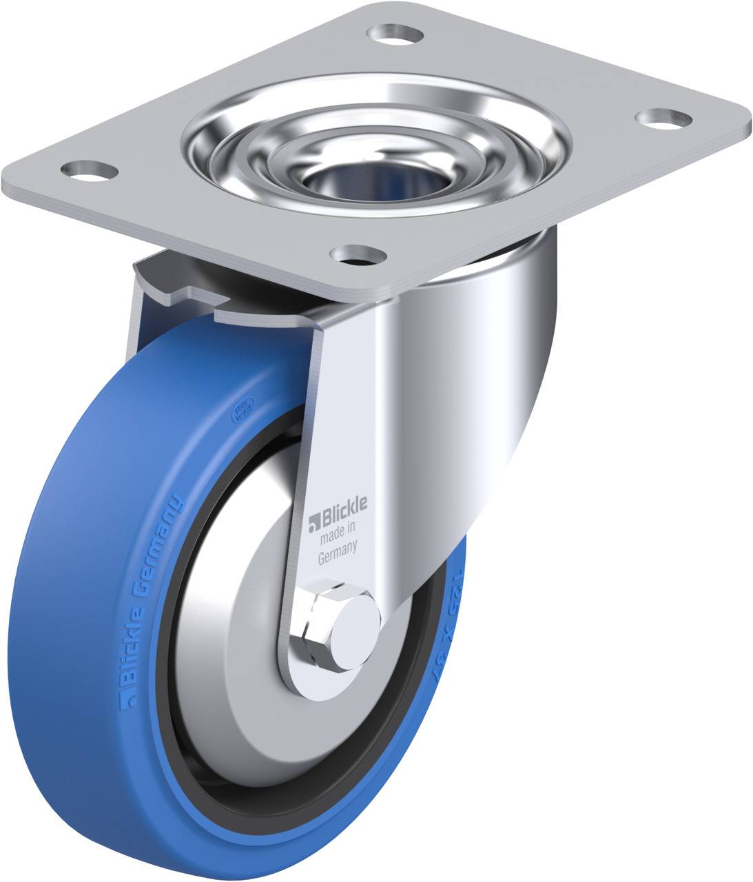 Blickle 750356 LK-POEV 125R-3-SB-FA Kółko skrętne Średnica koła: 125 mm Maksymalne obciążenie: 250 kg 1 szt. - obrazek 1