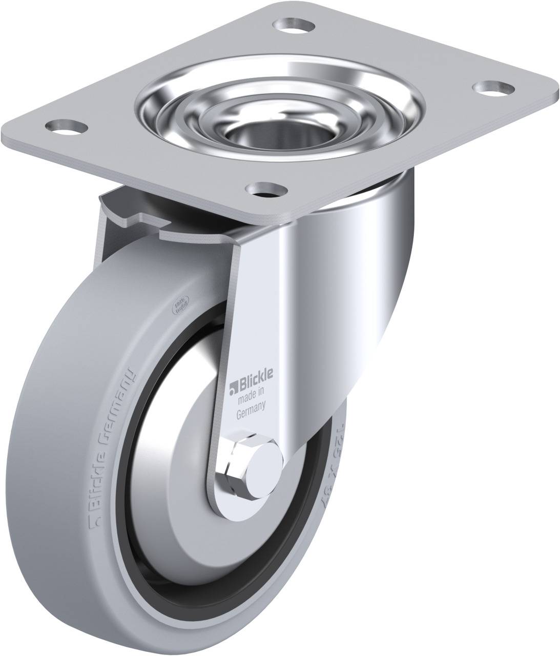 Blickle 453431 LK-POEV 125R-3-SG-FA Kółko skrętne Średnica koła: 125 mm Maksymalne obciążenie: 250 kg 1 szt. - obrazek 1