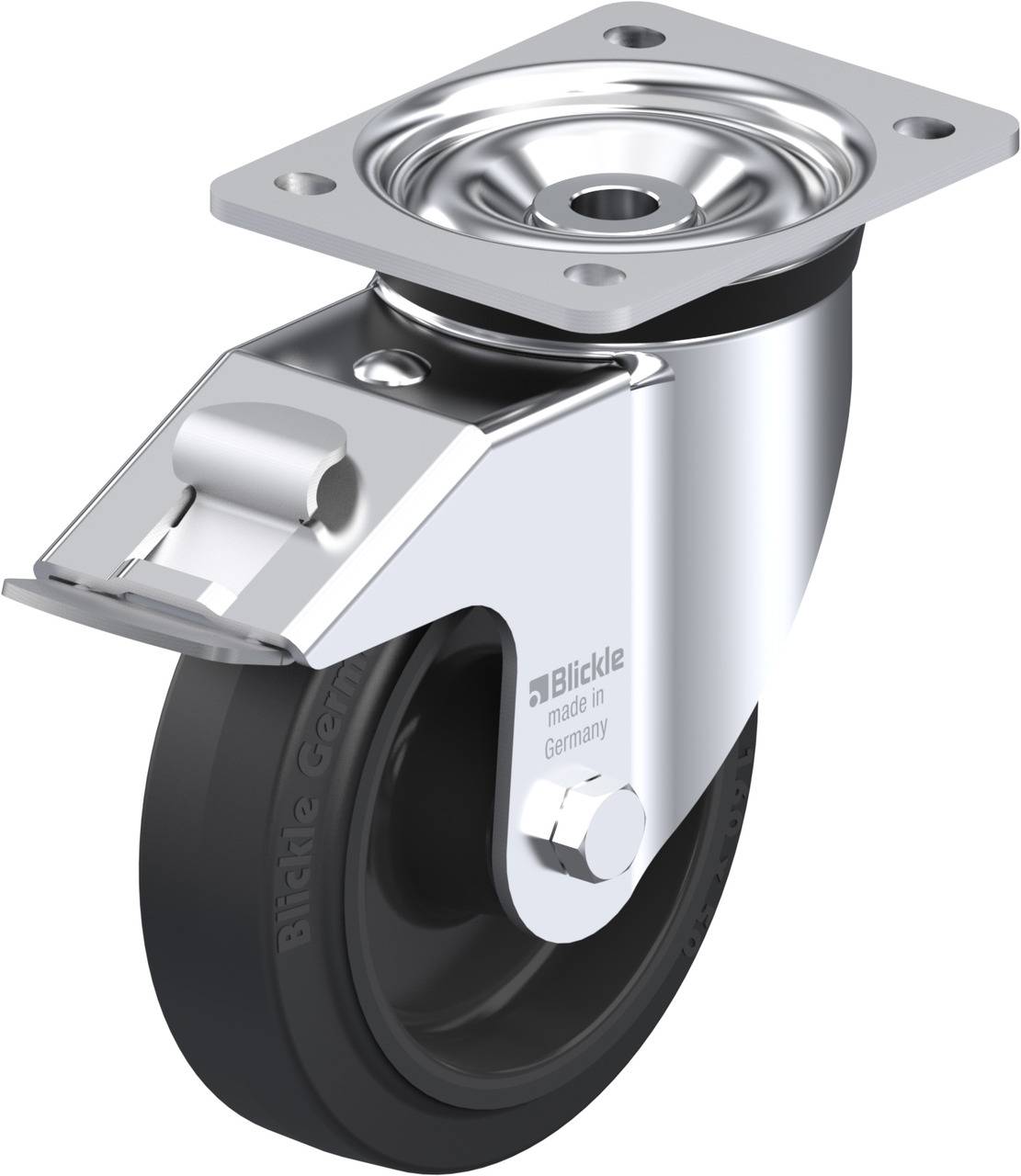 Blickle 624486 LK-POEV 160R-FI Kółko skrętne z hamulcem Średnica koła: 160 mm Maksymalne obciążenie: 400 kg 1 szt. - obrazek 1