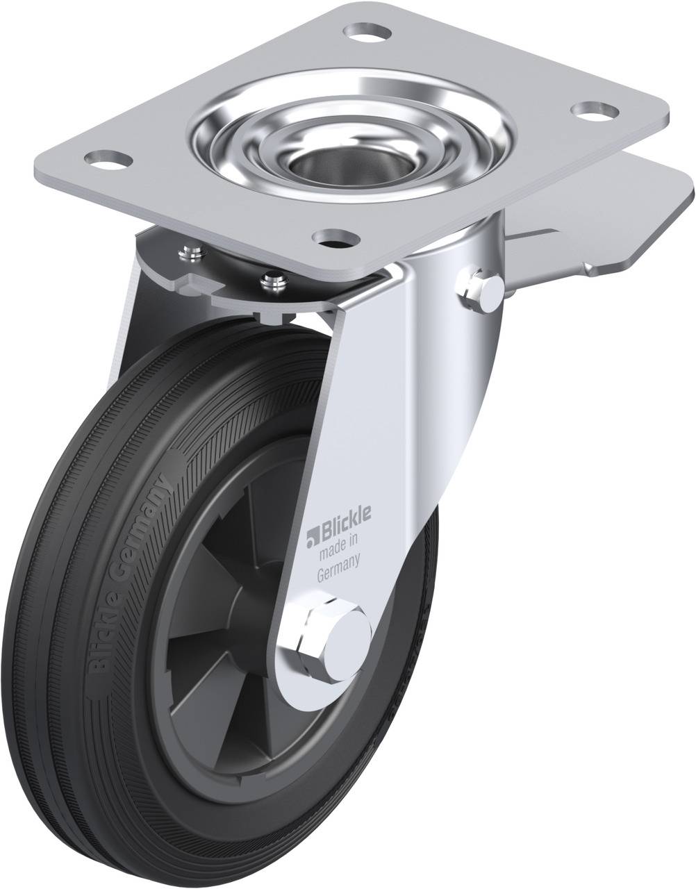 Blickle 684100 LE-VPP 150G-ST Kółko skrętne z hamulcem Średnica koła: 150 mm Maksymalne obciążenie: 135 kg 1 szt. - obrazek 1