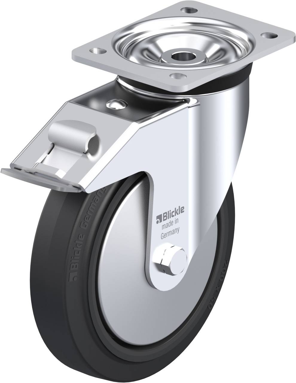 Blickle 750380 LK-POEV 200KA-FI-FA Kółko skrętne z hamulcem Średnica koła: 200 mm Maksymalne obciążenie: 500 kg 1 szt. - obrazek 1