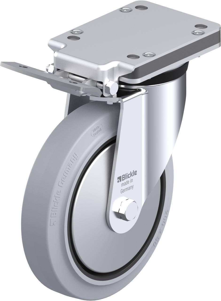 Blickle 750389 LK-POEV 200KA-IS-SG-FA Kółko skrętne z hamulcem Średnica koła: 200 mm Maksymalne obciążenie: 500 kg 1 szt - obrazek 1