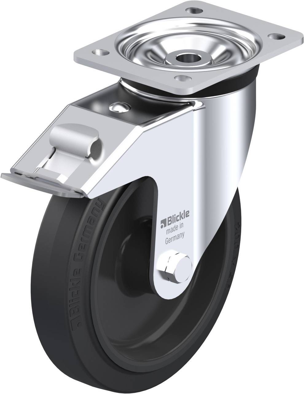 Blickle 618470 LK-POEV 200R-FI Kółko skrętne z hamulcem Średnica koła: 200 mm Maksymalne obciążenie: 500 kg 1 szt. - obrazek 1