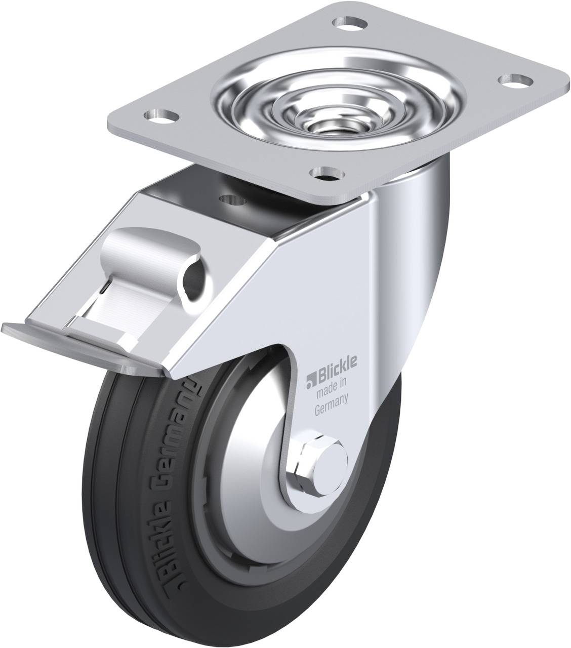 Blickle 749727 LE-VPP 150R-FI-FA Kółko skrętne z hamulcem Średnica koła: 150 mm Maksymalne obciążenie: 135 kg 1 szt. - obrazek 1