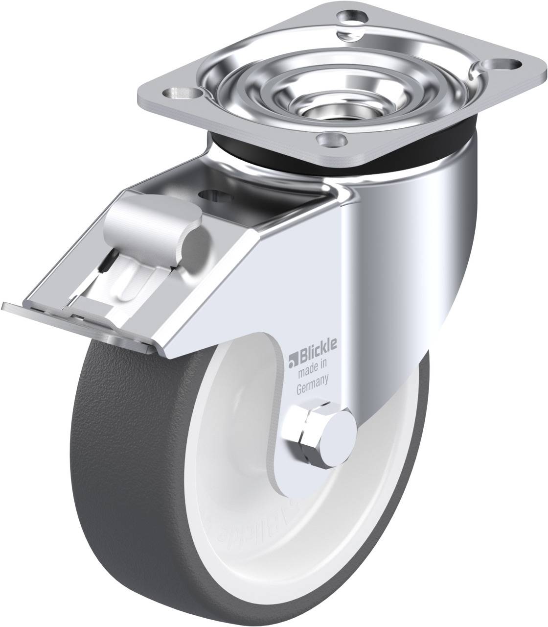 Blickle 616573 LK-POTH 125G-1-FI Kółko skrętne z hamulcem Średnica koła: 125 mm Maksymalne obciążenie: 350 kg 1 szt. - obrazek 1