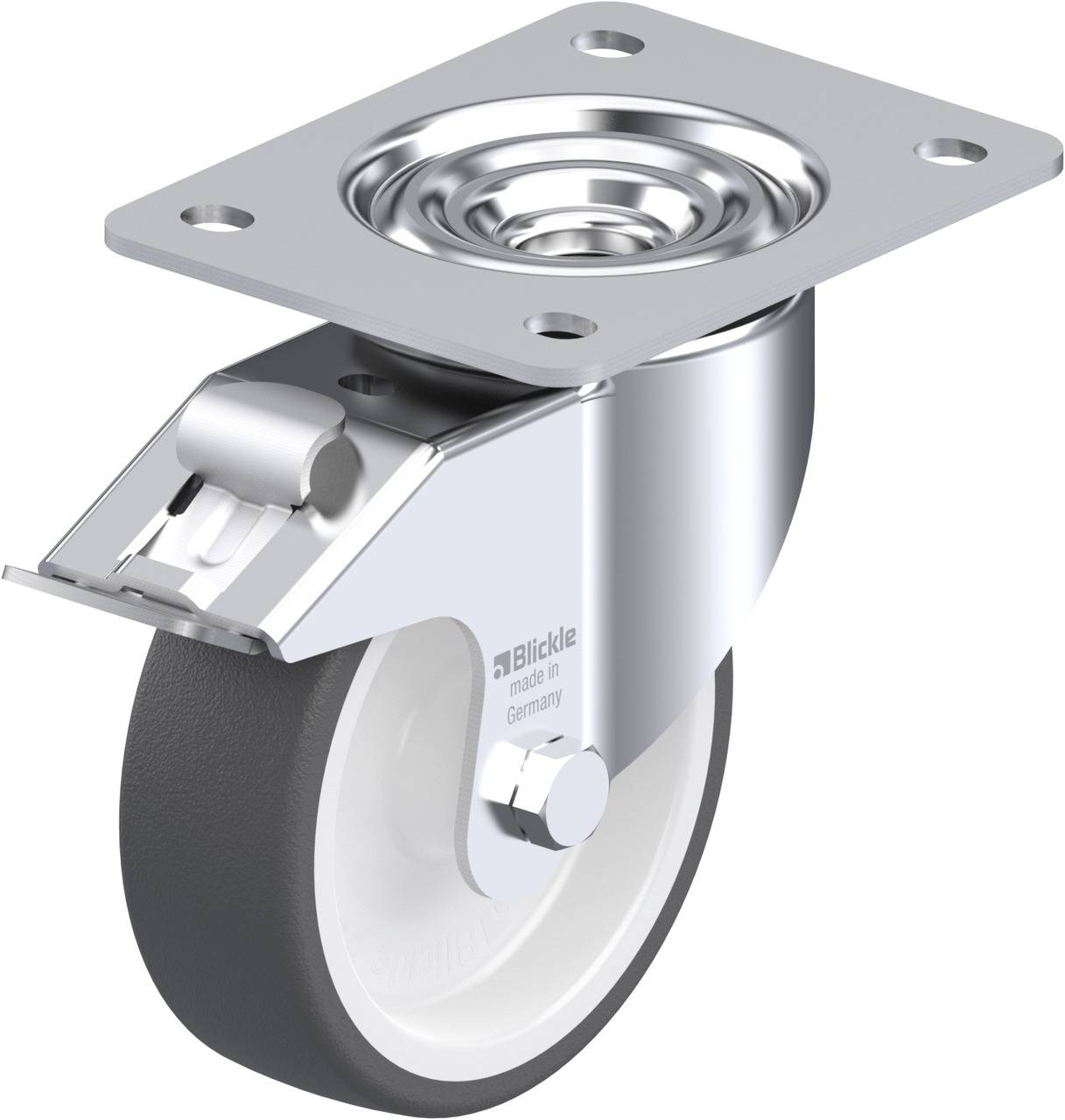 Blickle 567180 LK-POTH 125G-3-FI Kółko skrętne z hamulcem Średnica koła: 125 mm Maksymalne obciążenie: 350 kg 1 szt. - obrazek 1