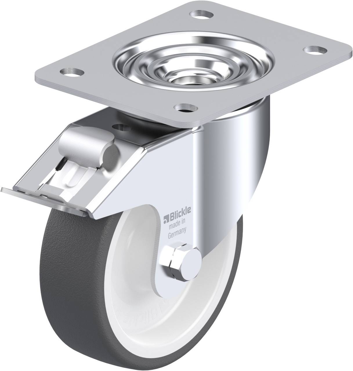 Blickle 631135 LK-POTH 125R-3-FI Kółko skrętne z hamulcem Średnica koła: 125 mm Maksymalne obciążenie: 350 kg 1 szt. - obrazek 1