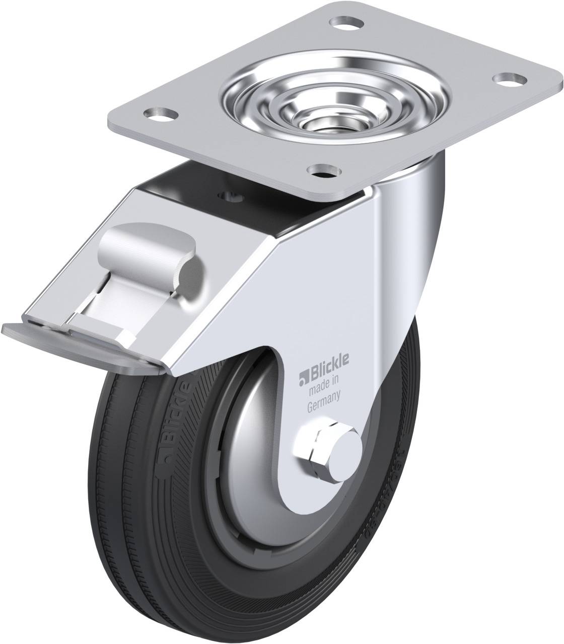 Blickle 706119 LE-VPP 160G-FI-FA Kółko skrętne z hamulcem Średnica koła: 160 mm Maksymalne obciążenie: 135 kg 1 szt. - obrazek 1