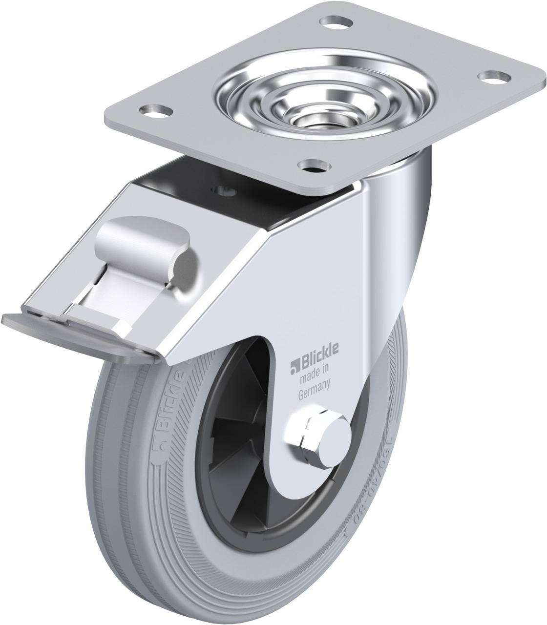 Blickle 528679 LE-VPP 160G-FI-SG Kółko skrętne z hamulcem Średnica koła: 160 mm Maksymalne obciążenie: 135 kg 1 szt. - obrazek 1