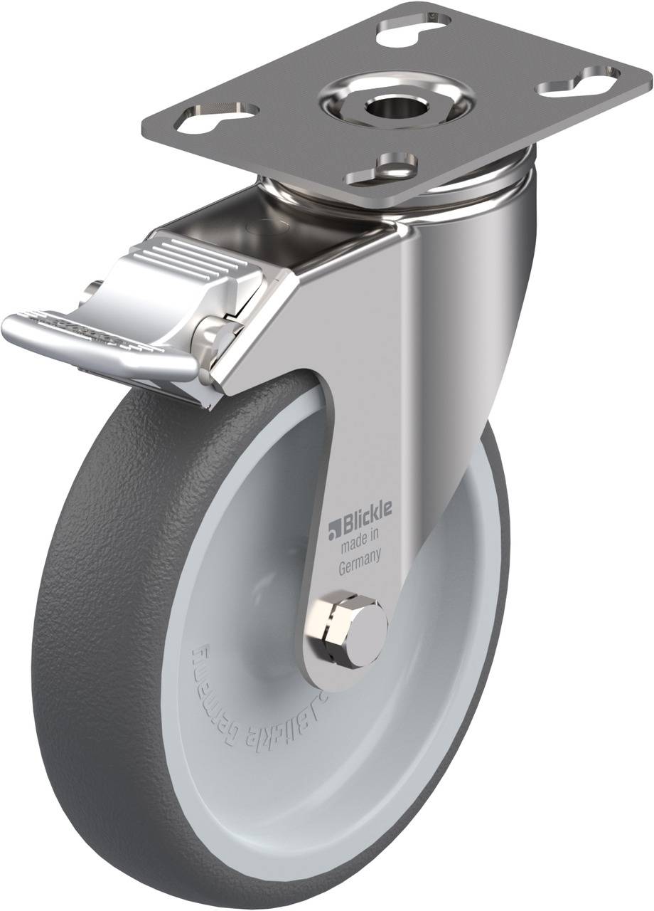 Blickle 847065 LKPXA-PATH 126G-FI Kółko skrętne z hamulcem Średnica koła: 125 mm Maksymalne obciążenie: 120 kg 1 szt. - obrazek 1