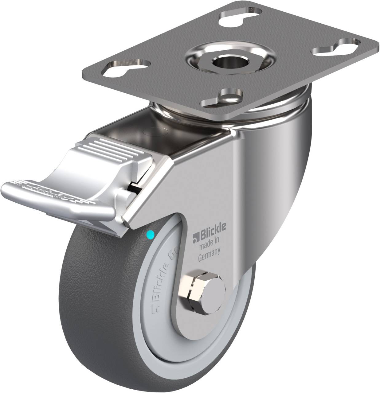 Blickle 760881 LKPXA-PATH 80KFD-FI Kółko skrętne z hamulcem Średnica koła: 80 mm Maksymalne obciążenie: 120 kg 1 szt. - obrazek 1