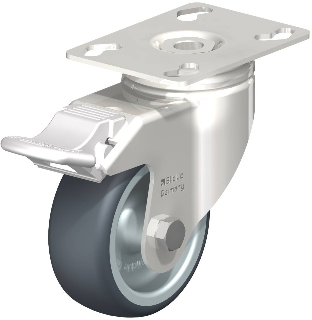 Blickle 574822 LKPXA-TPA 80G-FI Kółko skrętne z hamulcem Średnica koła: 80 mm Maksymalne obciążenie: 100 kg 1 szt. - obrazek 1