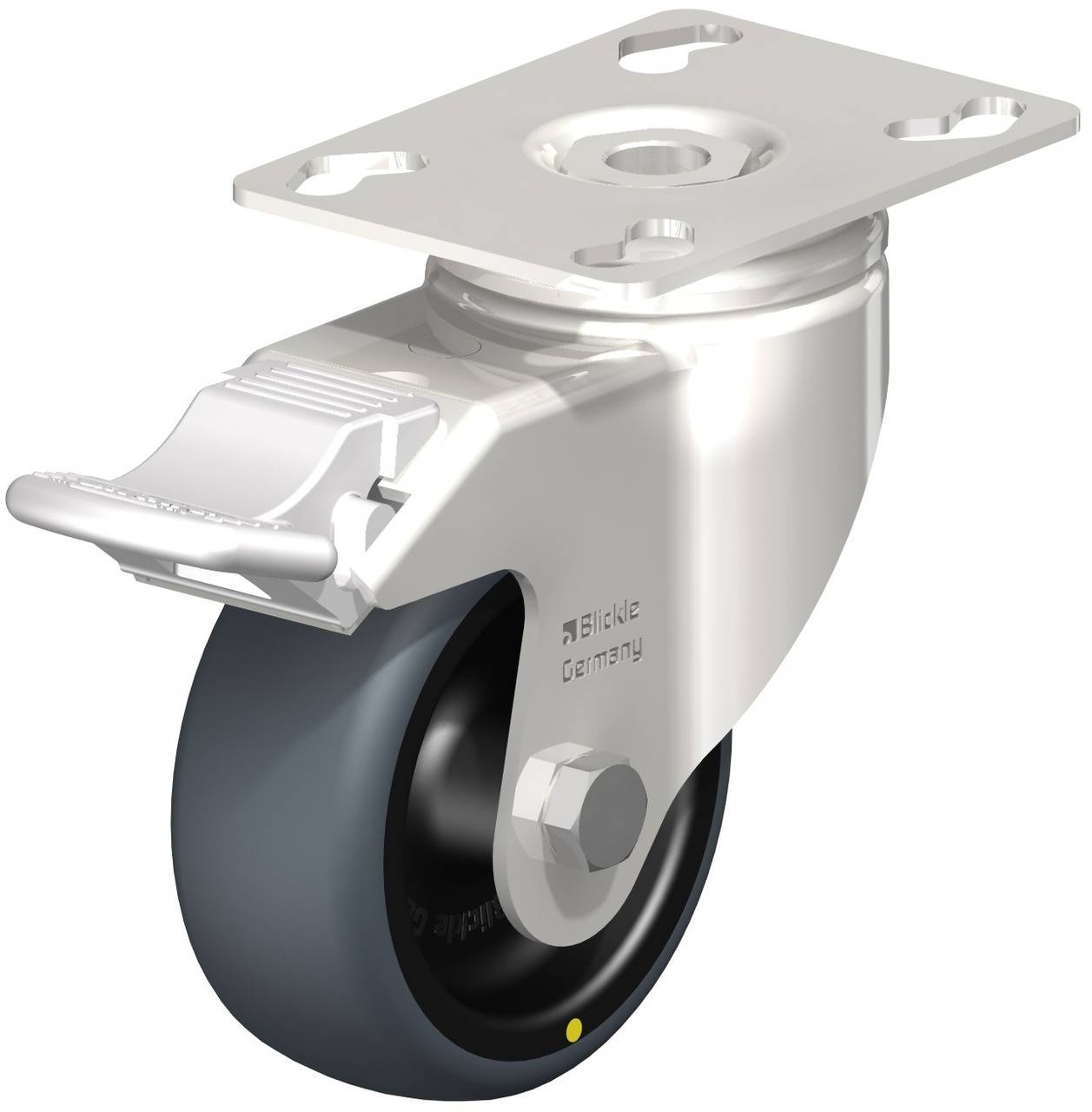 Blickle 624262 LKPXA-TPA 80G-FI-ELS Kółko skrętne z hamulcem Średnica koła: 80 mm Maksymalne obciążenie: 65 kg 1 szt. - obrazek 1