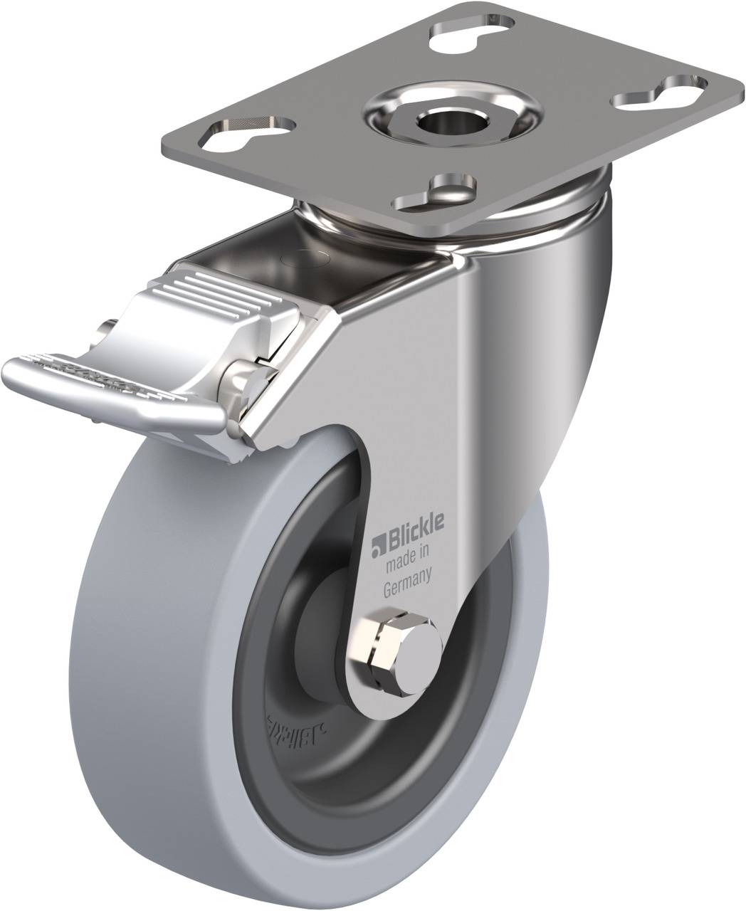 Blickle 285692 LKPXA-VPA 101G-FI Kółko skrętne z hamulcem Średnica koła: 100 mm Maksymalne obciążenie: 110 kg 1 szt. - obrazek 1