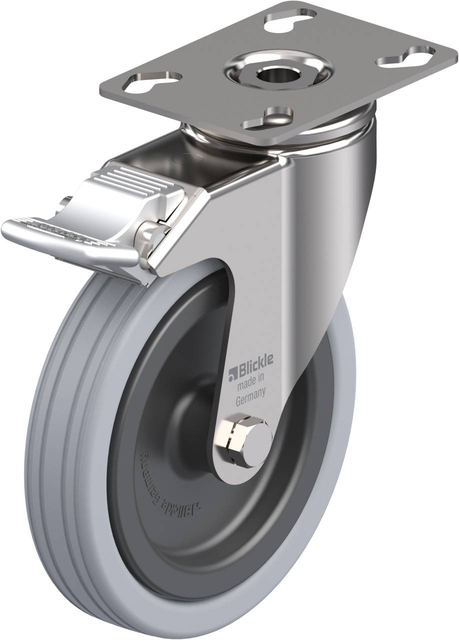 Blickle 291534 LKPXA-VPA 125G-FI Kółko skrętne z hamulcem Średnica koła: 125 mm Maksymalne obciążenie: 100 kg 1 szt. - obrazek 1