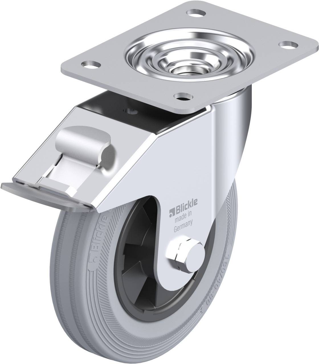 Blickle 387472 LE-VPP 160R-FI-SG Kółko skrętne z hamulcem Średnica koła: 160 mm Maksymalne obciążenie: 135 kg 1 szt. - obrazek 1