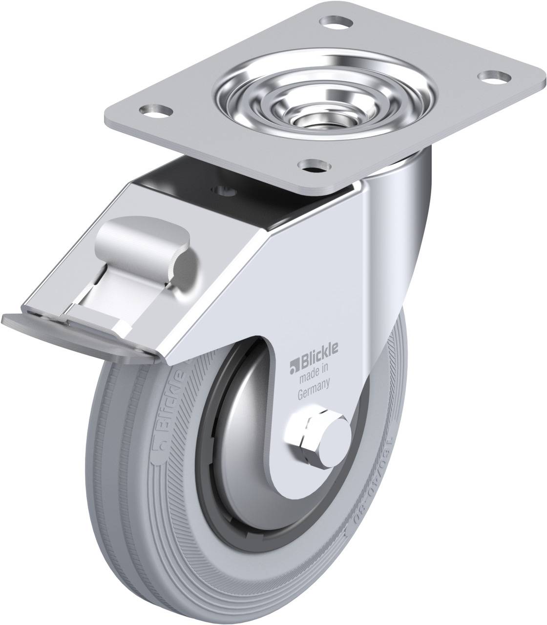 Blickle 435354 LE-VPP 160R-FI-SG-FA Kółko skrętne z hamulcem Średnica koła: 160 mm Maksymalne obciążenie: 135 kg 1 szt. - obrazek 1