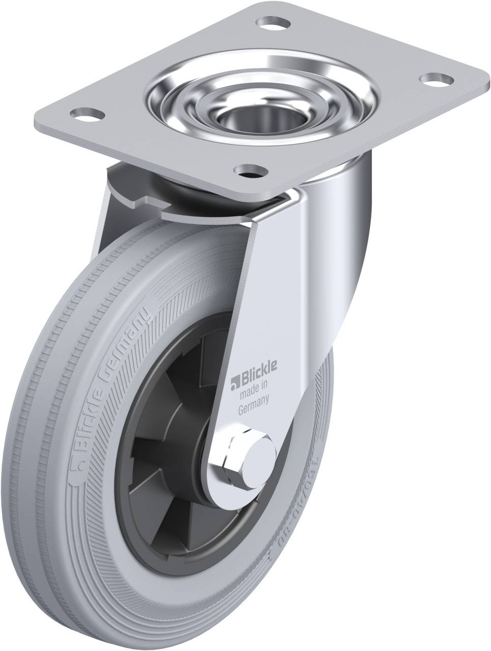 Blickle 233866 LE-VPP 160R-SG Kółko skrętne Średnica koła: 160 mm Maksymalne obciążenie: 135 kg 1 szt. - obrazek 1
