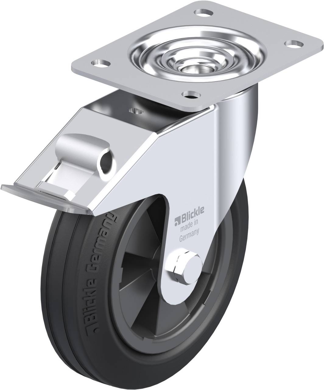 Blickle 577148 LE-VPP 180G-FI Kółko skrętne z hamulcem Średnica koła: 180 mm Maksymalne obciążenie: 170 kg 1 szt. - obrazek 1