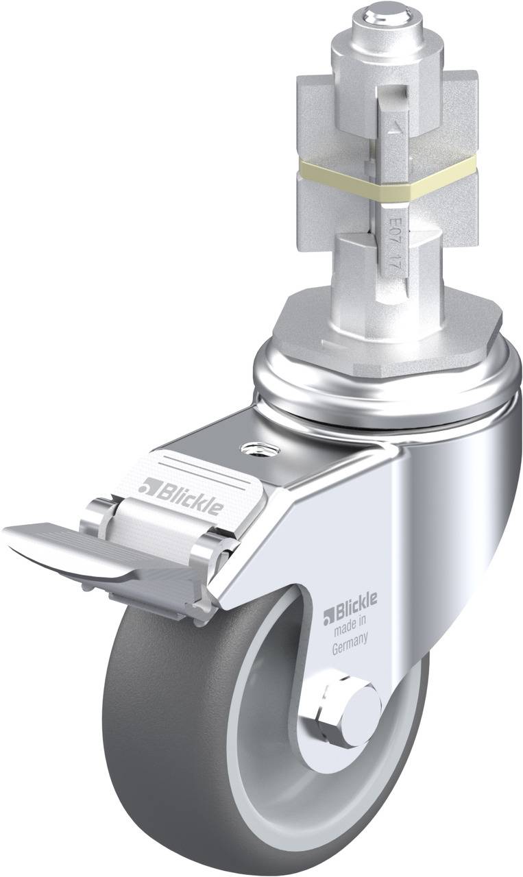 Blickle 654640 LKRA-PATH 80G-11-FI-E17 Kółko skrętne z hamulcem Średnica koła: 80 mm Maksymalne obciążenie: 120 kg 1 szt - obrazek 1