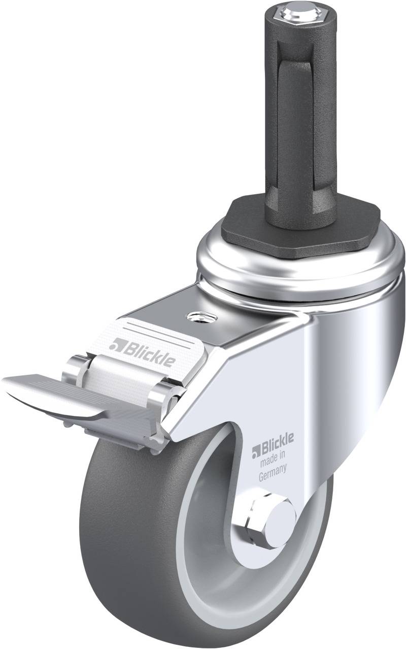 Blickle 848683 LKRA-PATH 80G-11-FI-ER12 Kółko skrętne z hamulcem Średnica koła: 80 mm Maksymalne obciążenie: 120 kg 1 sz - obrazek 1