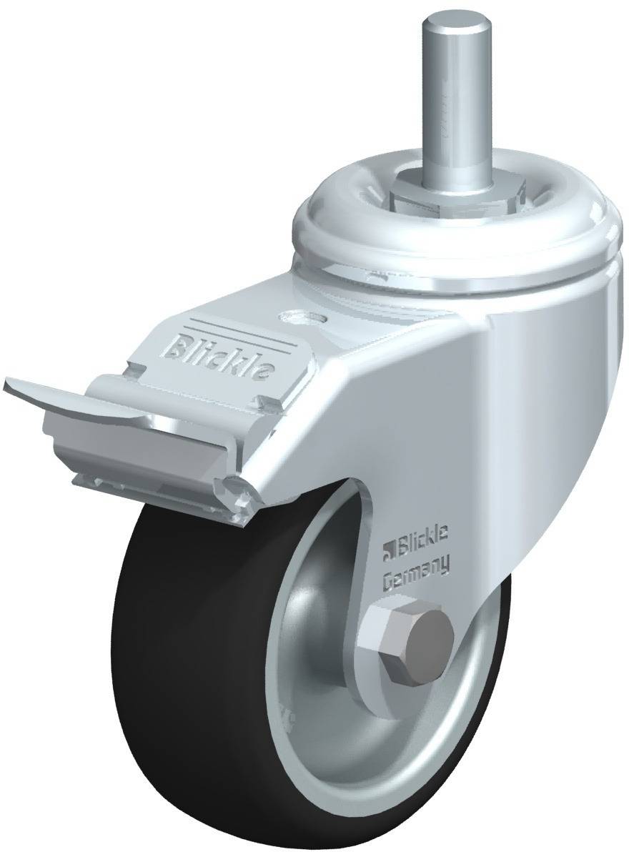 Blickle 293753 LKRA-PATH 80G-FI-GS12 Kółko skrętne z hamulcem Średnica koła: 80 mm Maksymalne obciążenie: 120 kg 1 szt. - obrazek 1