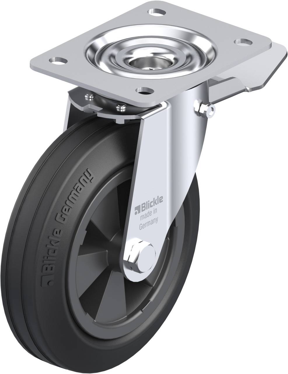 Blickle 4549 LE-VPP 180G-ST Kółko skrętne z hamulcem Średnica koła: 180 mm Maksymalne obciążenie: 170 kg 1 szt. - obrazek 1