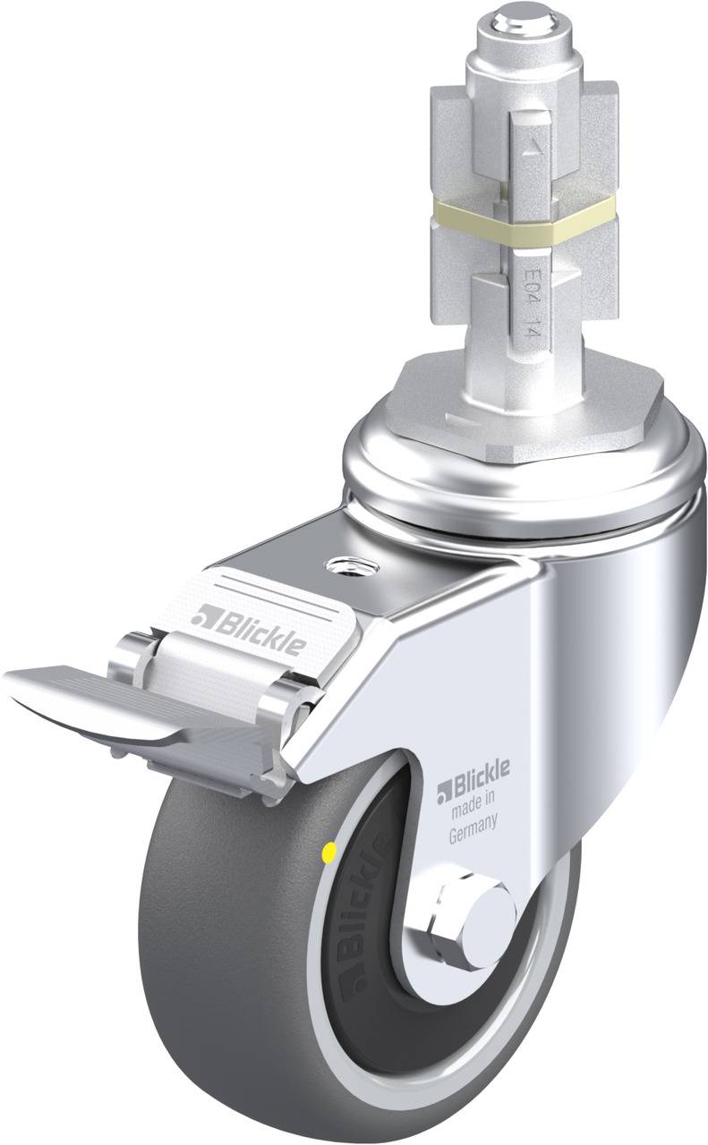 Blickle 848716 LKRA-PATH 80KF-11-FI-ELS-E14 Kółko skrętne z hamulcem Średnica koła: 80 mm Maksymalne obciążenie: 100 kg - obrazek 1