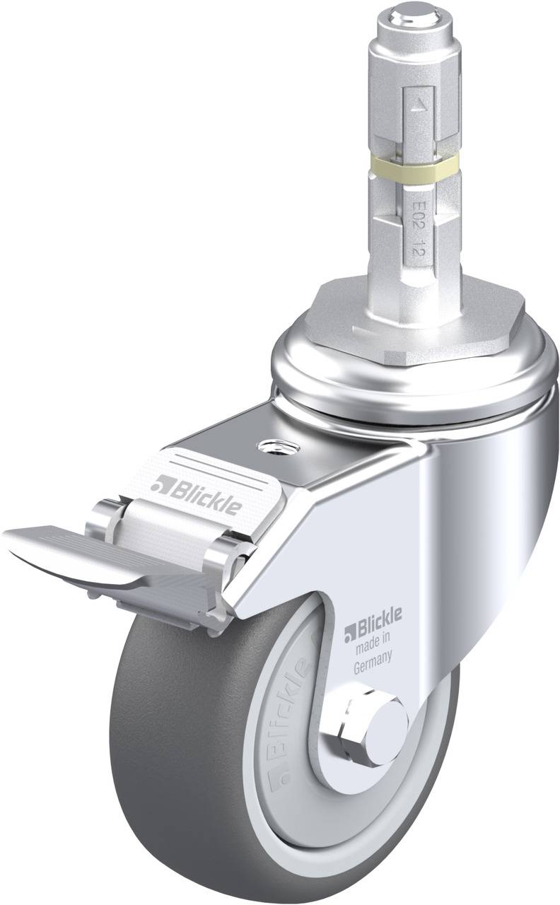 Blickle 848720 LKRA-PATH 80KF-11-FI-E12 Kółko skrętne z hamulcem Średnica koła: 80 mm Maksymalne obciążenie: 120 kg 1 sz - obrazek 1
