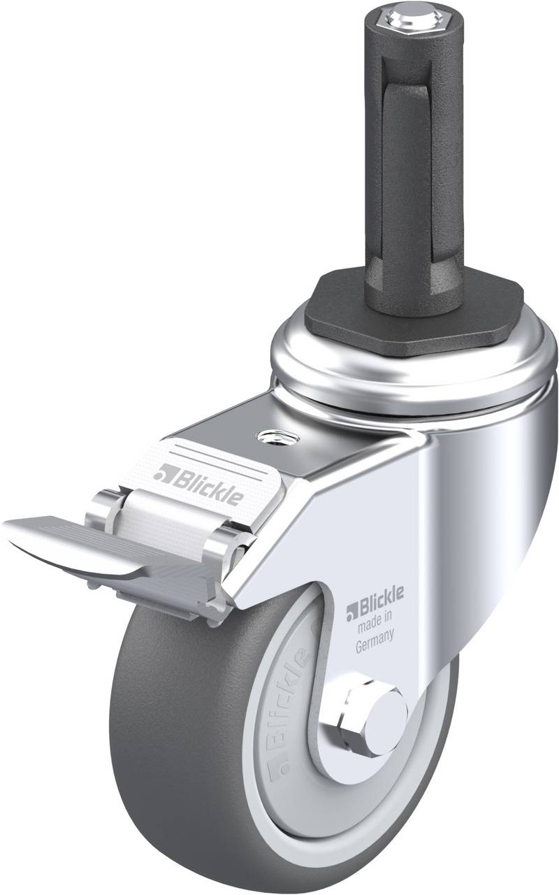 Blickle 848725 LKRA-PATH 80KF-11-FI-ER12 Kółko skrętne z hamulcem Średnica koła: 80 mm Maksymalne obciążenie: 120 kg 1 s - obrazek 1
